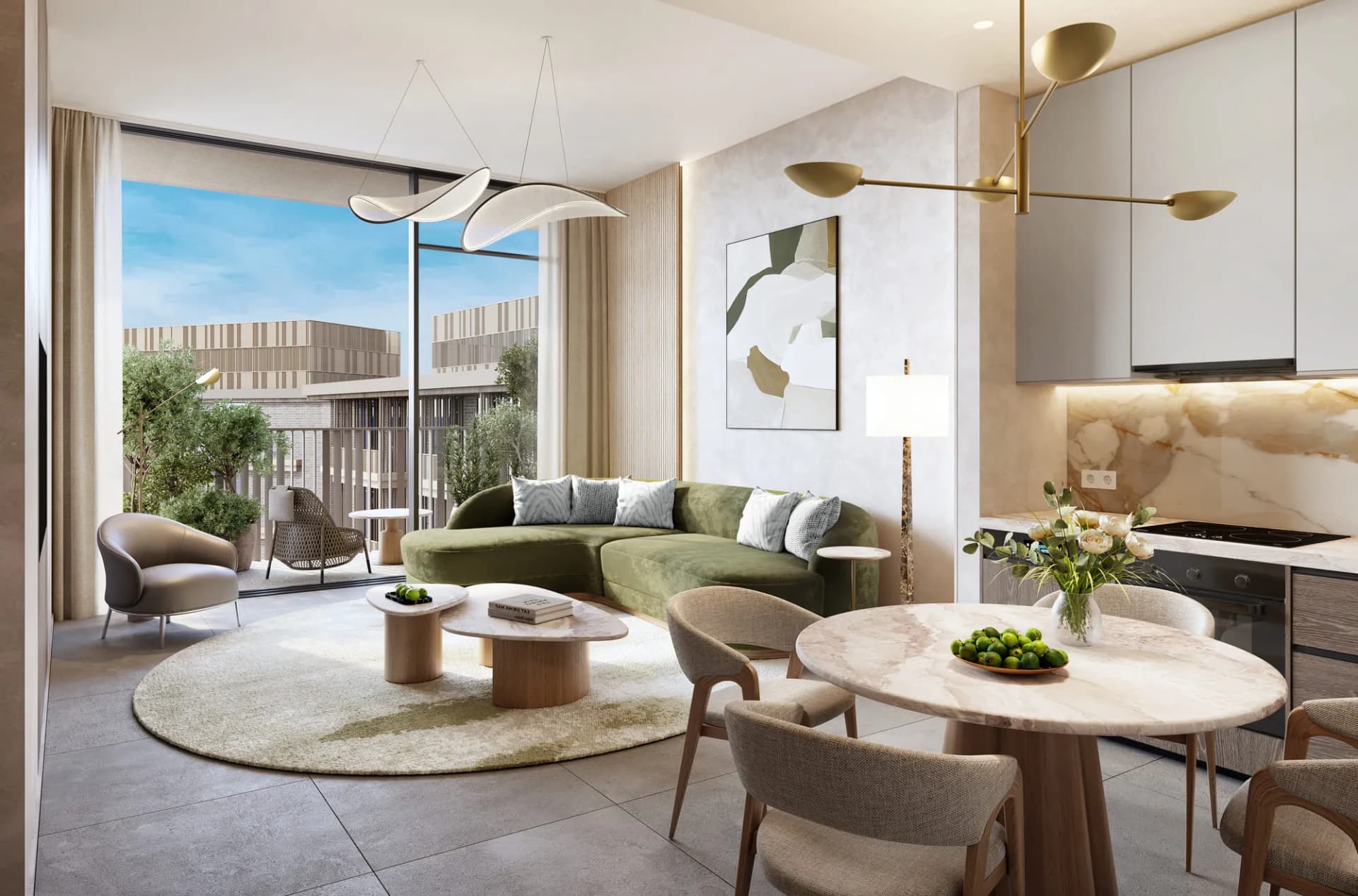 Studio living interior at The Yards by BEYOND